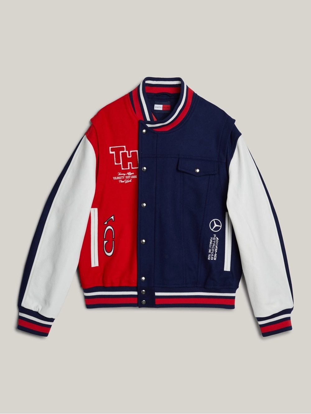 Tommy Hilfiger x Mercedes Petronas F1 x CR Varsity Jacket XS Wool Blend NTW